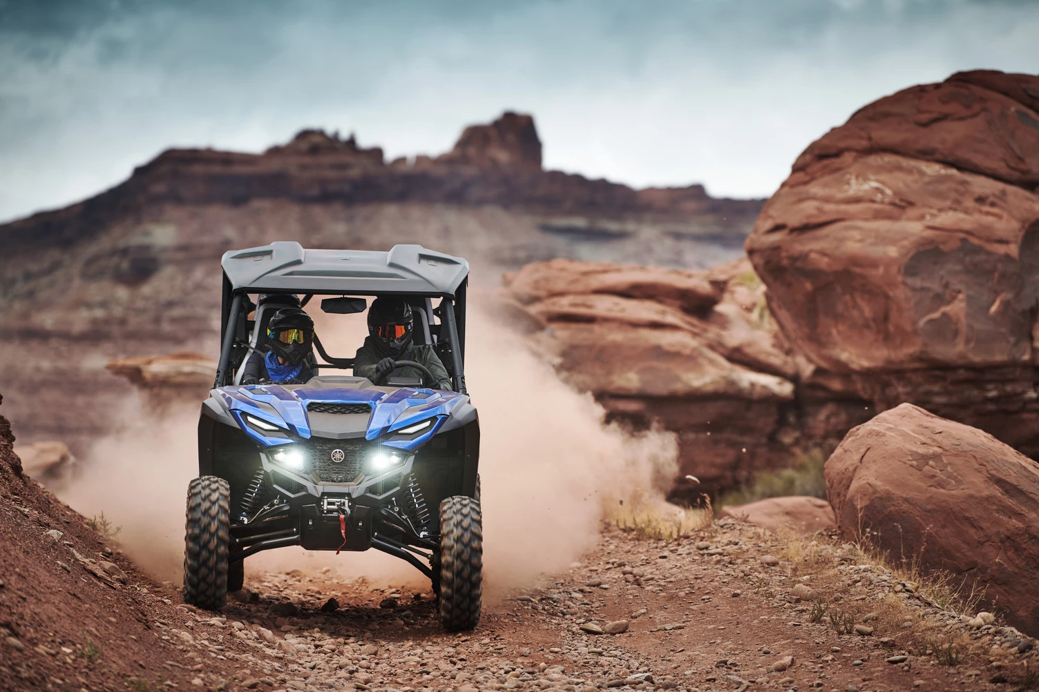 Staring in the eyes of Yamaha's new four-seat Wolverine RMAX4 1000