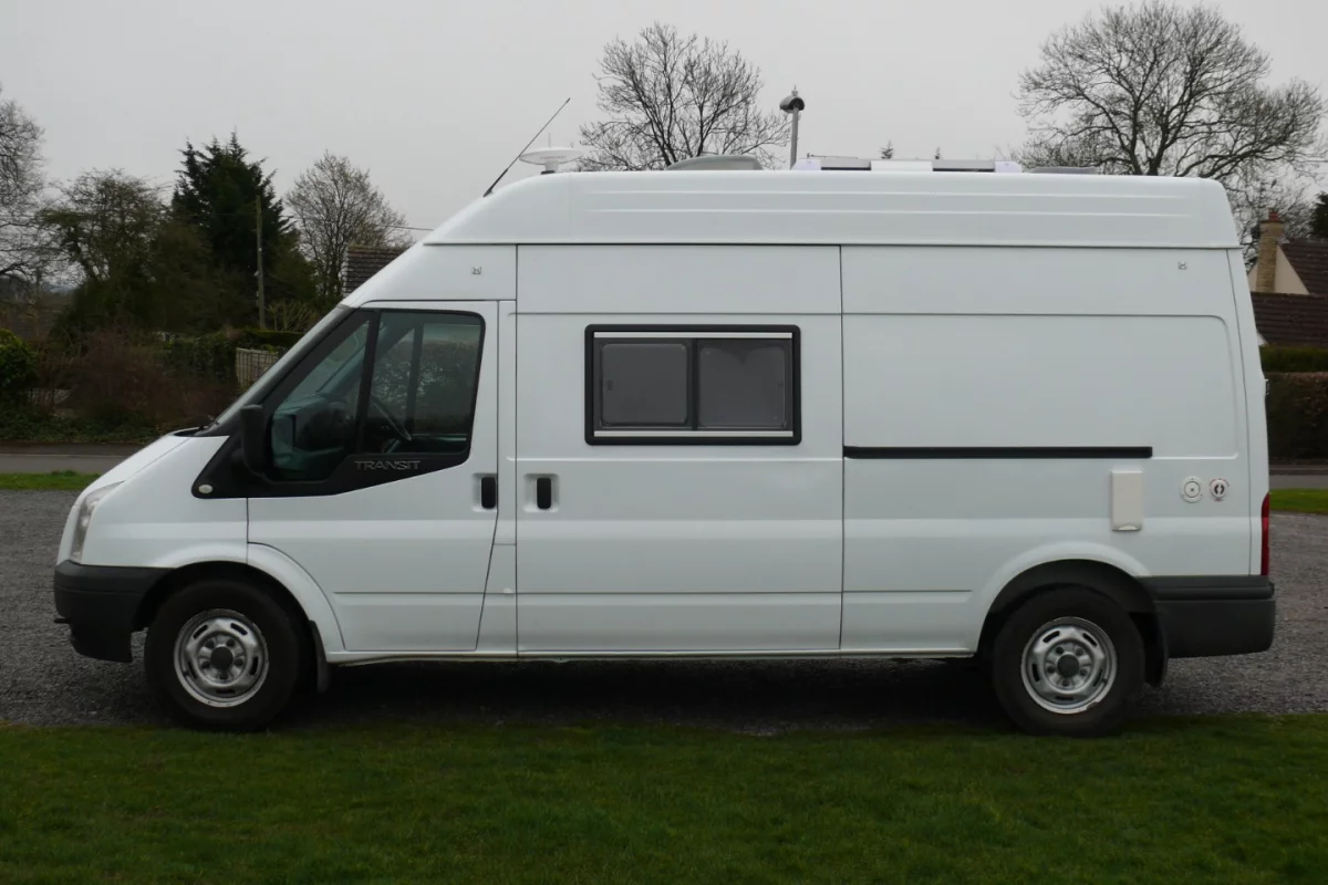 The van already saw some mileage before the conversion, but it sure looks ready to add some more