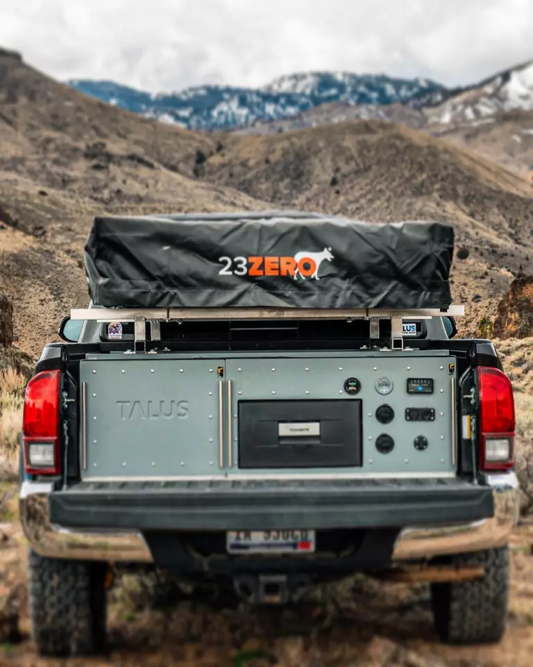 Compared to a towering pickup camper and even many rack-mounted RTTs, the VenturePack with RTT packs low and compact