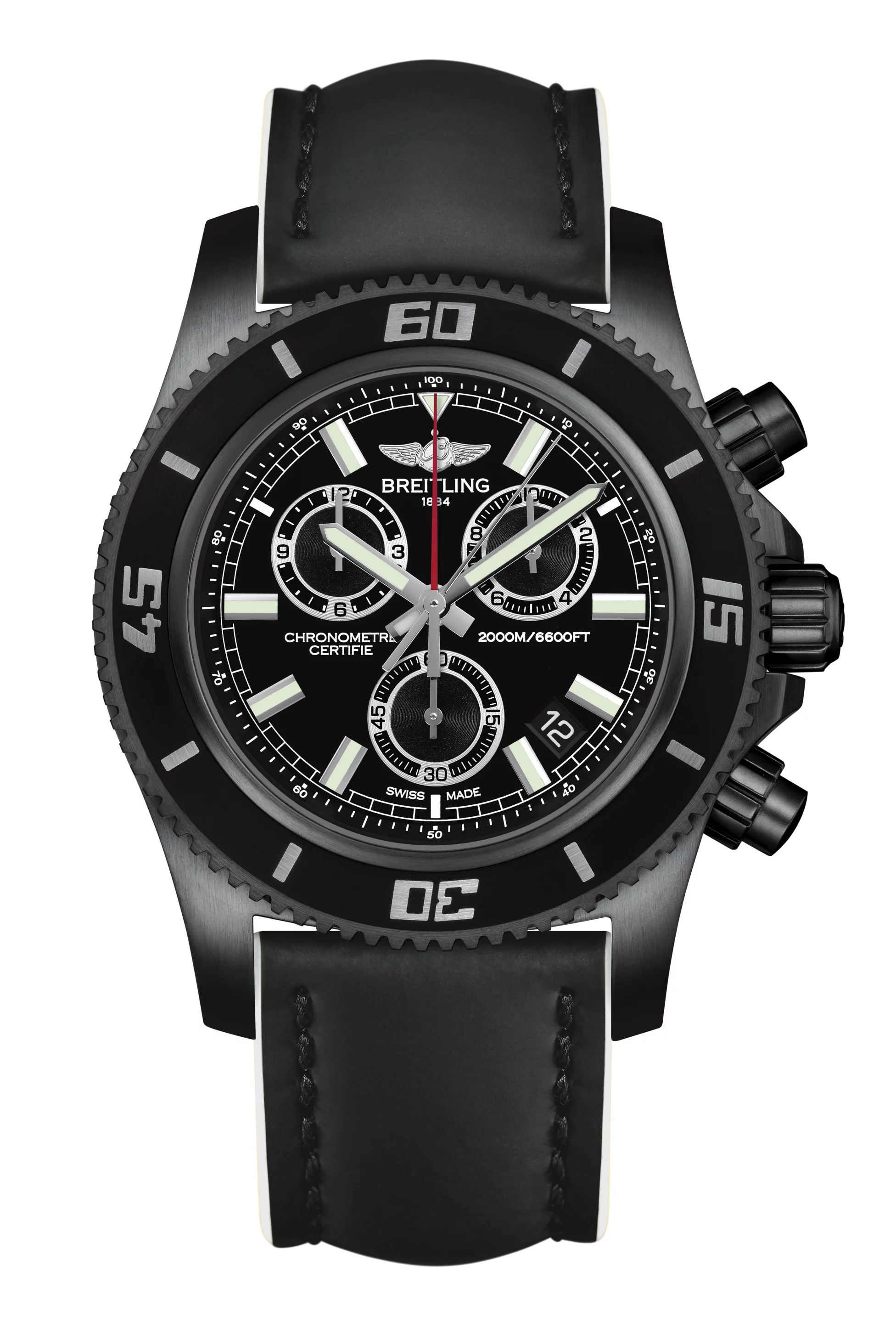 The Superocean M2000 Chronograph is available in s special black edition