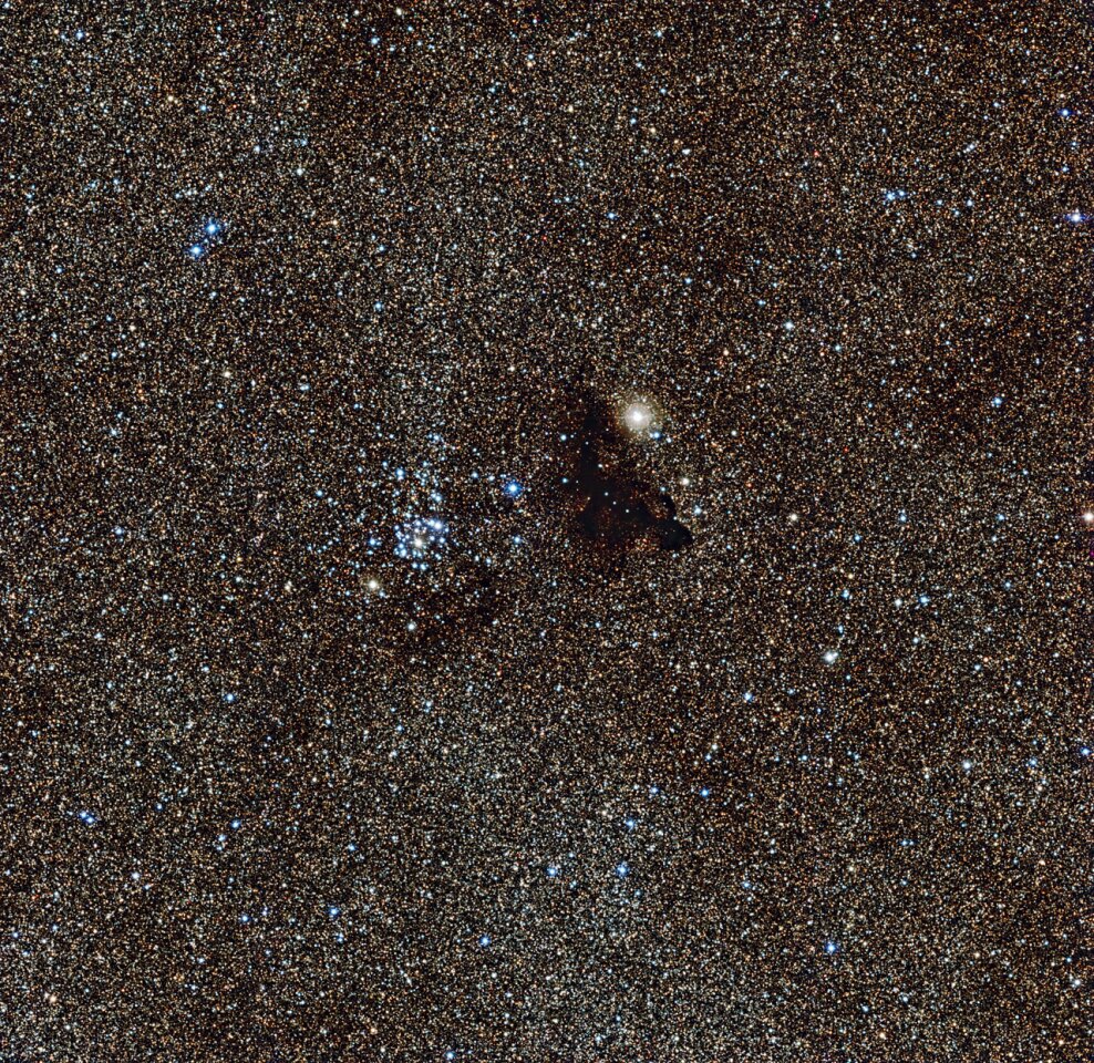 NGC 6520 and Barnard 86 captured by MPG/ESO 2.2-metre telescope (Image: ESO)