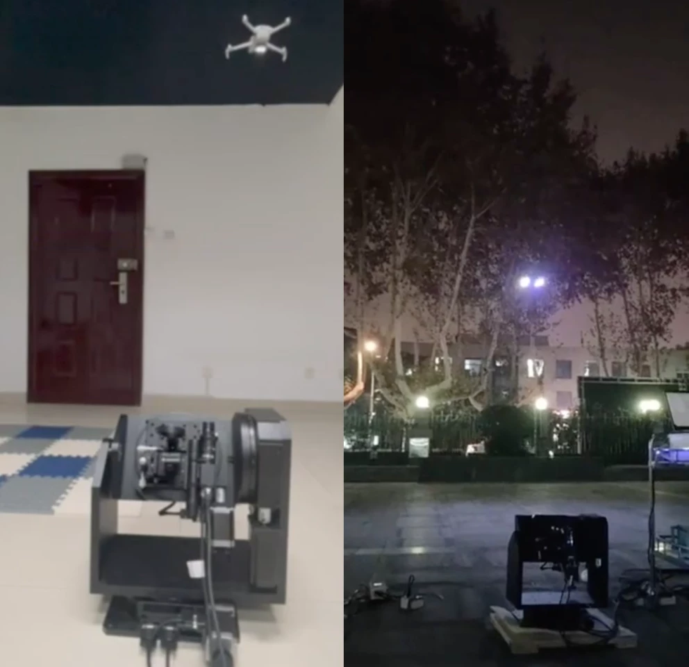 A ground-based gimbal tracks and targets the drone as it flies. The NPU team tested it indoors and outdoors, in daylight, artificial light and low light.
