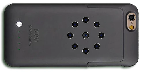 The NVC case has its own infrared camera and LEDs