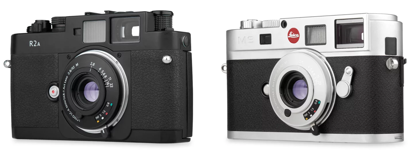 The Lomo LC-A Minitar-1 Art Lens feature a Leica M Mount