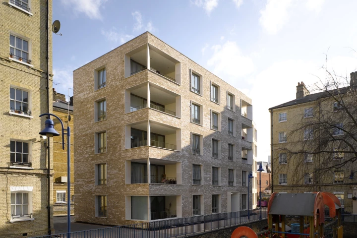 Darbishire Place, an affordable housing project by Niall McLaughlin Architects, is one of the standout entries this year