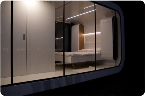 Mobile Living Unit 28 master bedroom