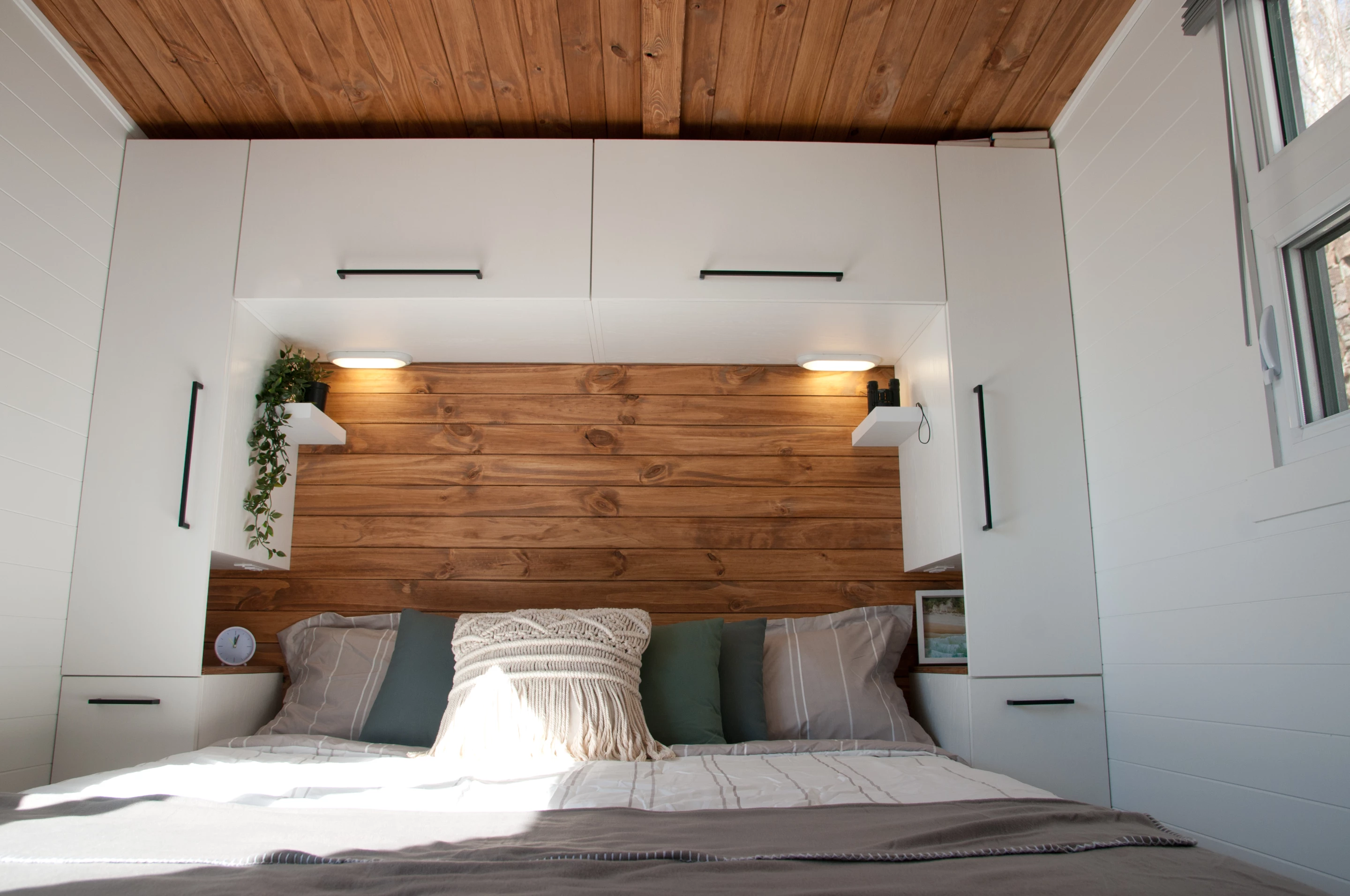 The Nomad's bedroom includes a queen-sized bed
