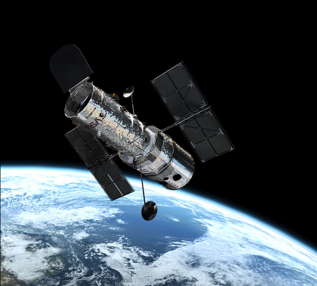 Hubble in Orbit (Image: ESA)