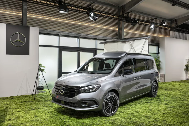 Mercedes shows a concept EQT Marco Polo mini-camper ahead of a planned production version