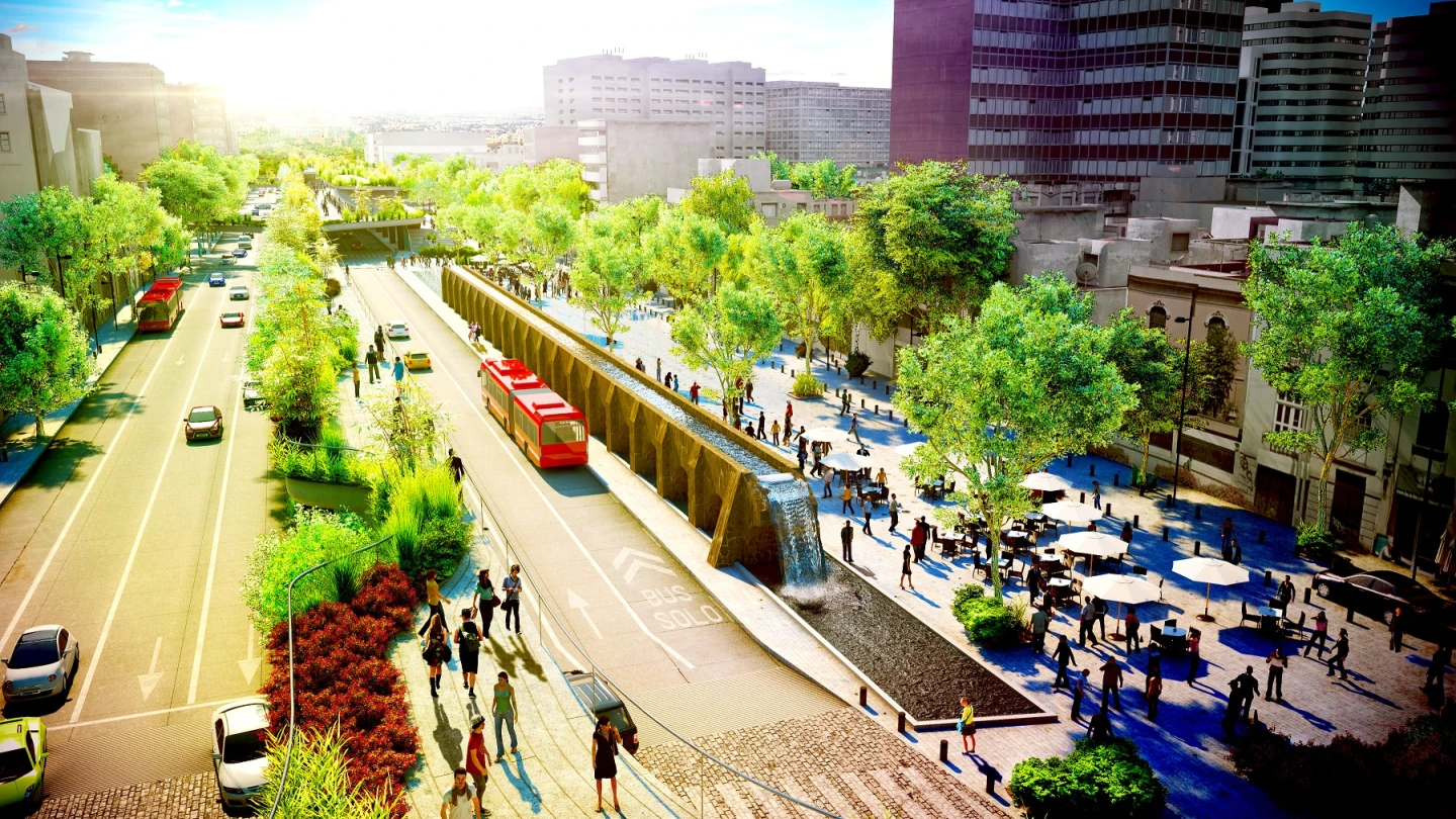 There will be new lanes added for buses, bikes, skaters, wheelchairs and strollers