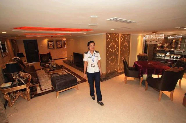 Onboard the Tianjin Aircraft Carrier Hotel in China
