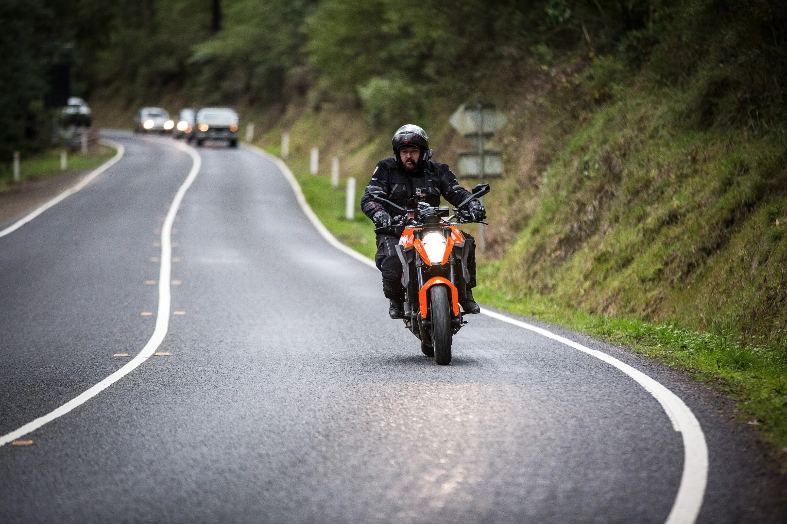 The KTM 1290 Super Duke R is easy to overbrake on corner entries given how much stopping power you've got