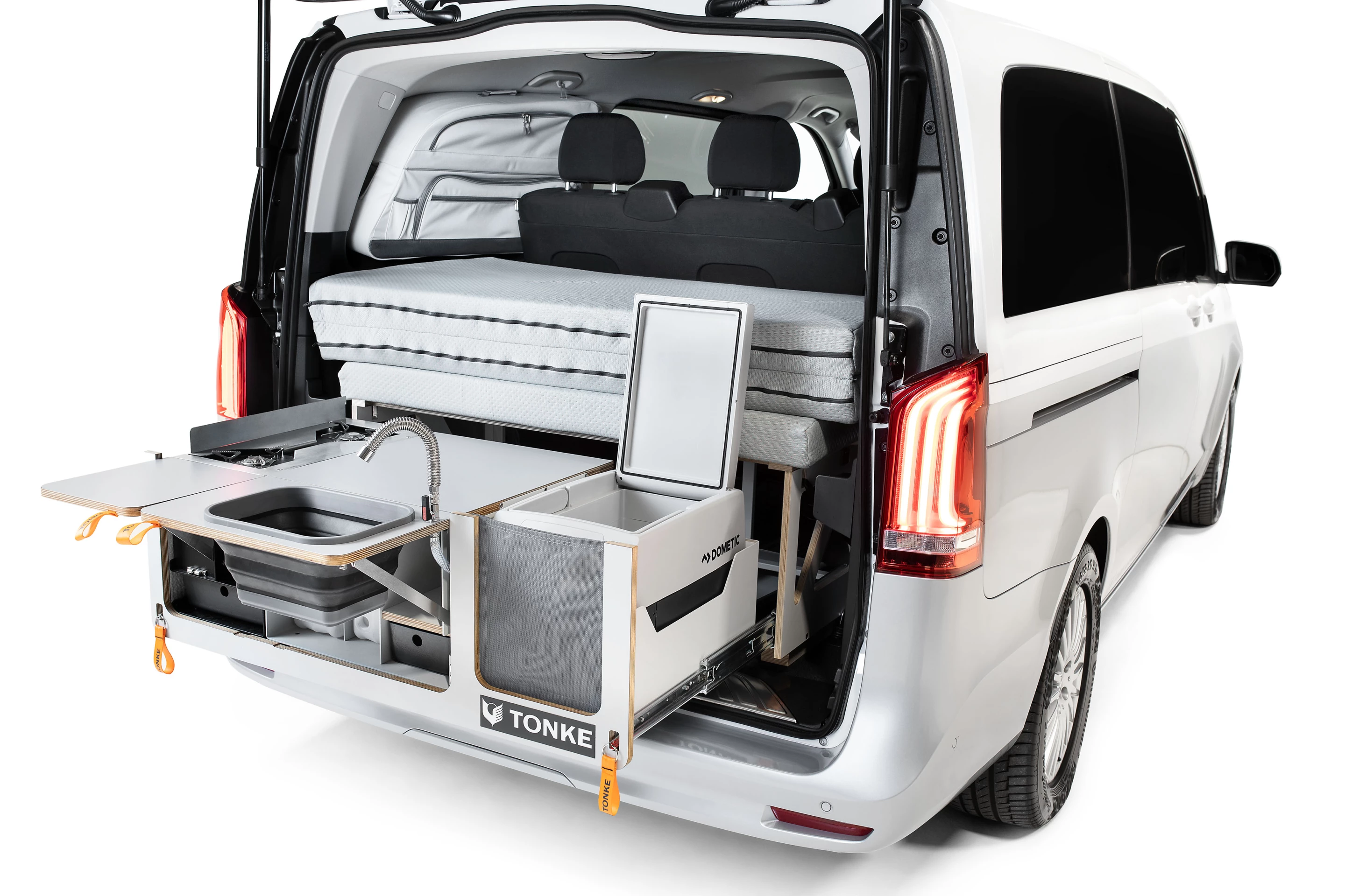 Optional slide-out kitchen for the Tonke EQV Adventure