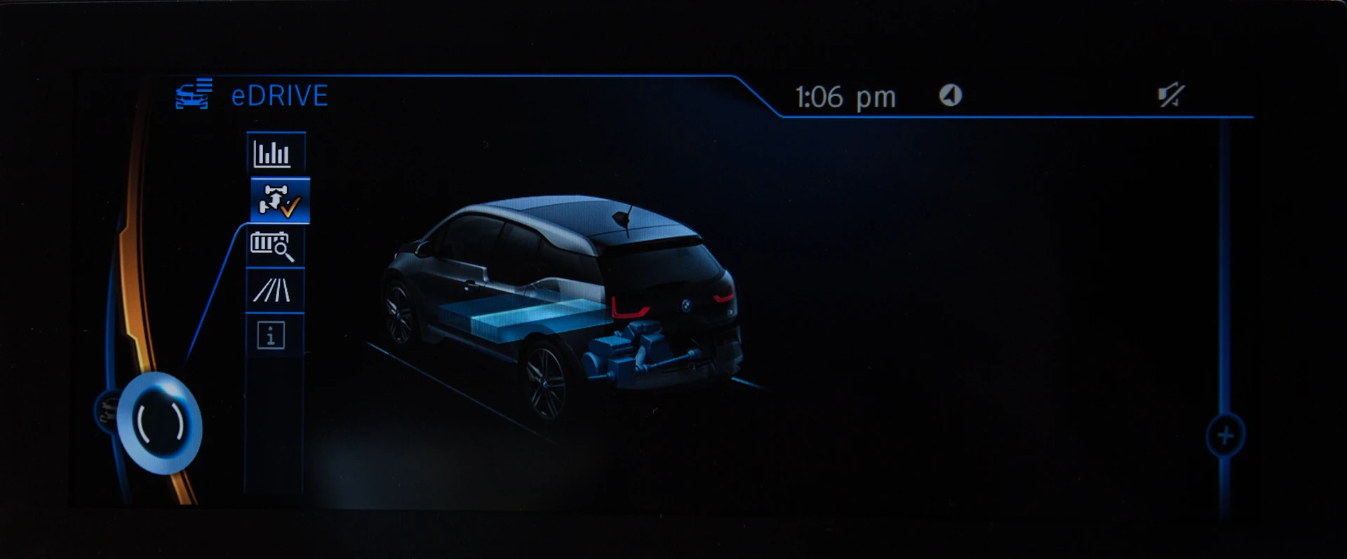 The BMW i3 - eDrive readout (Photo: Noel McKeegan/Gizmag.com)
