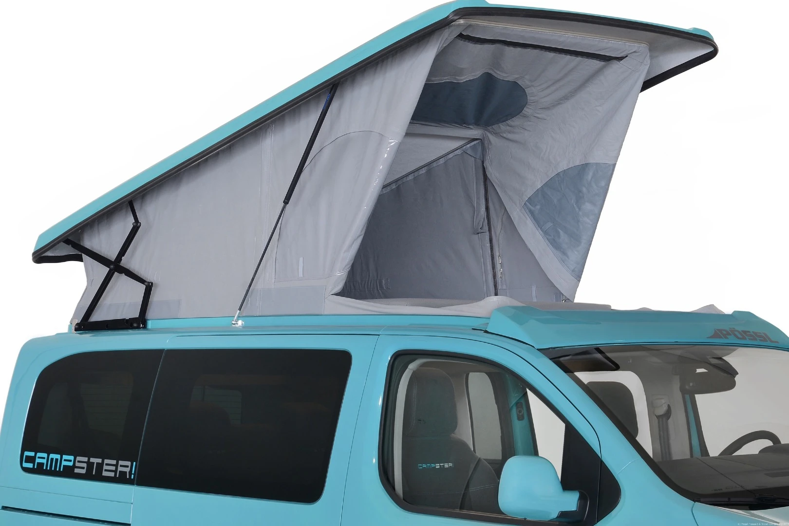 The Campster's pop-up roof comes with a mattress standard
