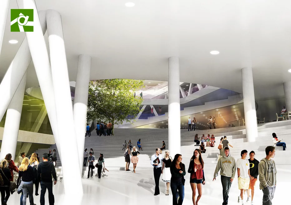 A BIG visualization of its Faroe Islands Education Center (Image: BIG)