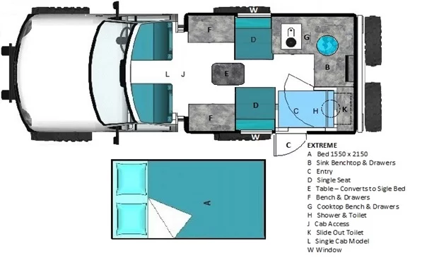 EarthCruiser Extreme floor plan