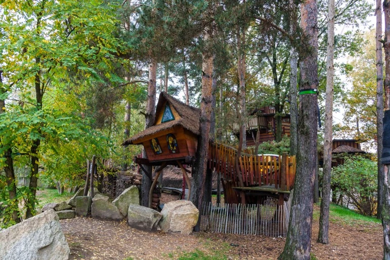Located on the border between Poland and Germany, the Kulturinsel Einsiedel (or "Culture Island") is a lovingly handcrafted fun park set amidst the forest