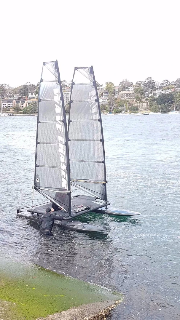 The hulls on the Wave Chaser can be used as paddle boards