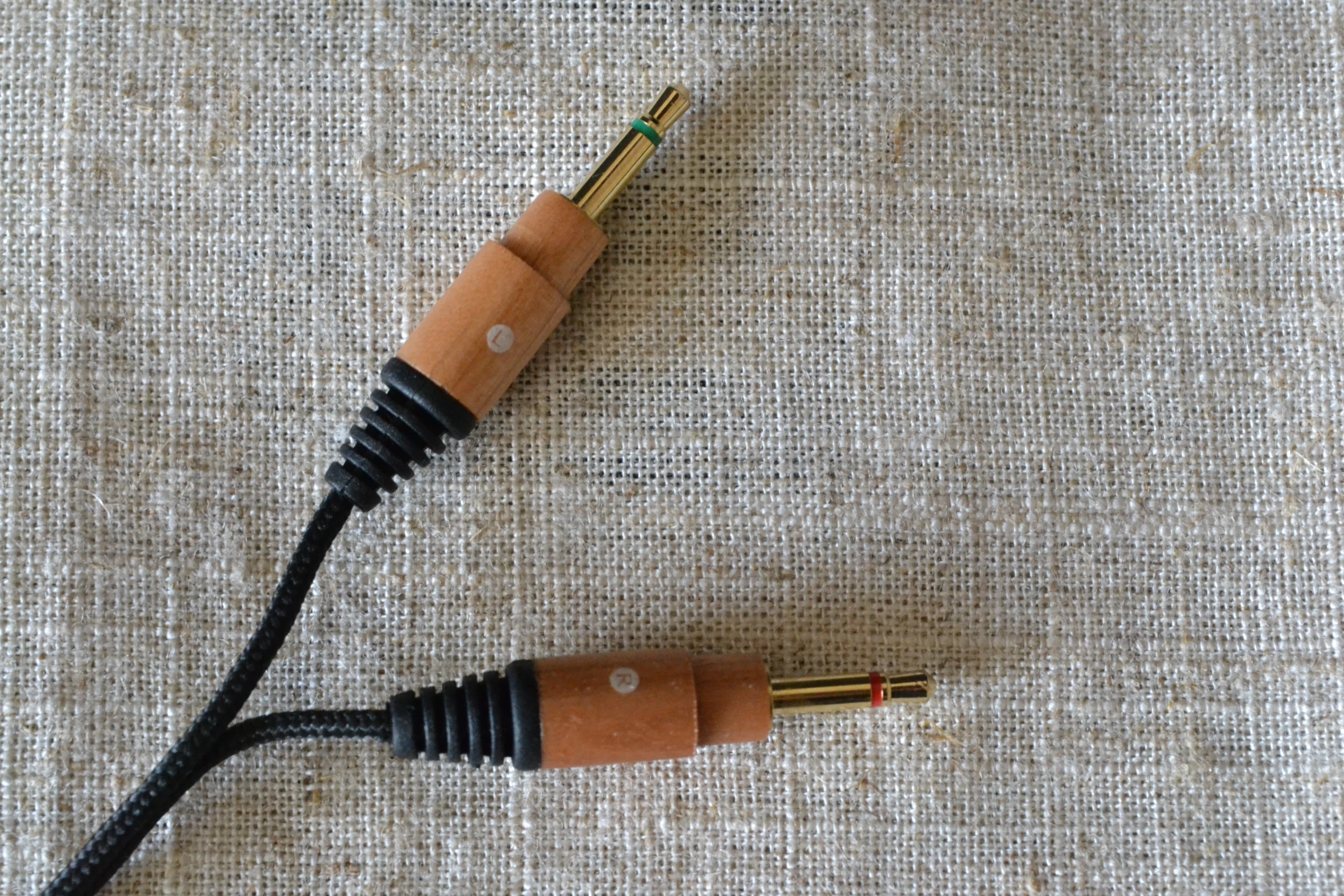 Even the audio jacks are given a wooden finish