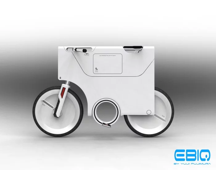 The Electric Bike Version 2 also features a compartment for storing and charging mobile phones, notebooks or MP3 players