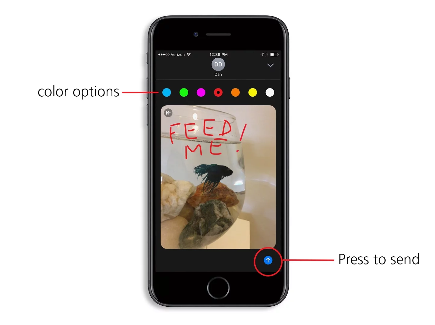 An example of the kind of masterpieces you can create with the Digital Touch feature