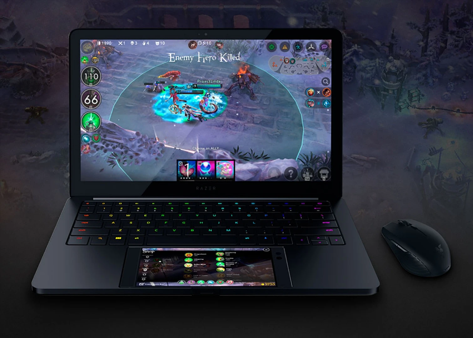 In certain games, you'll be able to use the smartphone as a more advanced controller, and even hook up a mouse