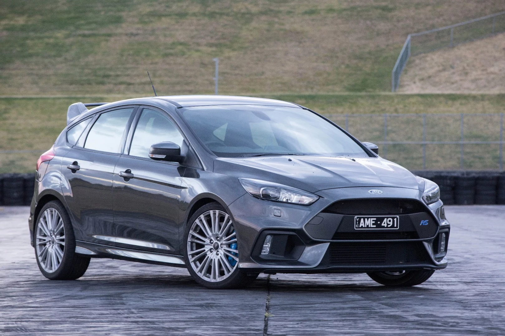 The RS sitting in the run-off at Sydney Motorsports Park