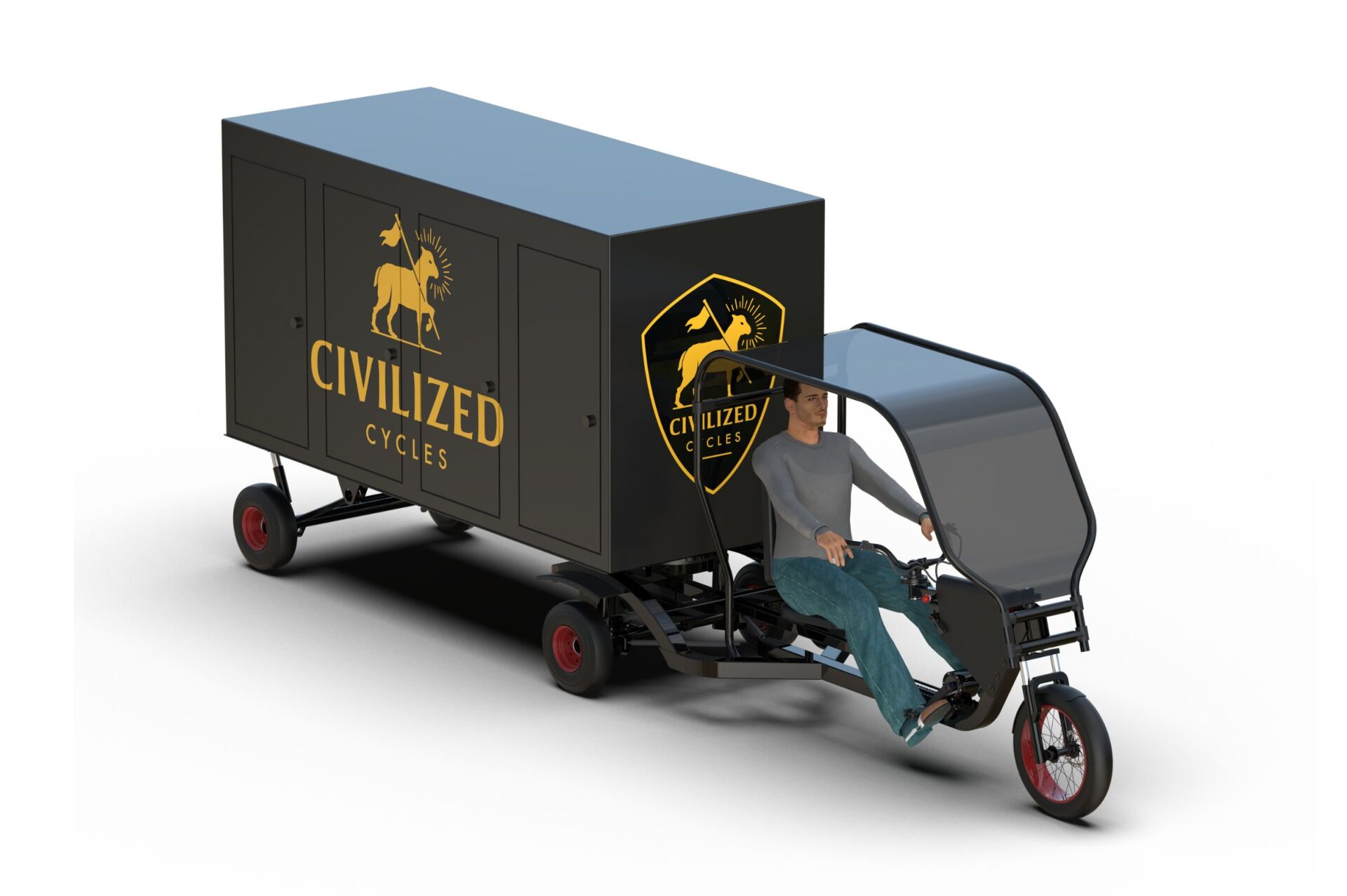 Civilized Cycles developing pedalassist SemiTrike cargo hauler