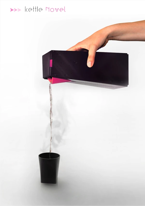 The plastic can be heated to boiling point without any problem, while the silicone allows the kettle to numerously fold in and out of shape