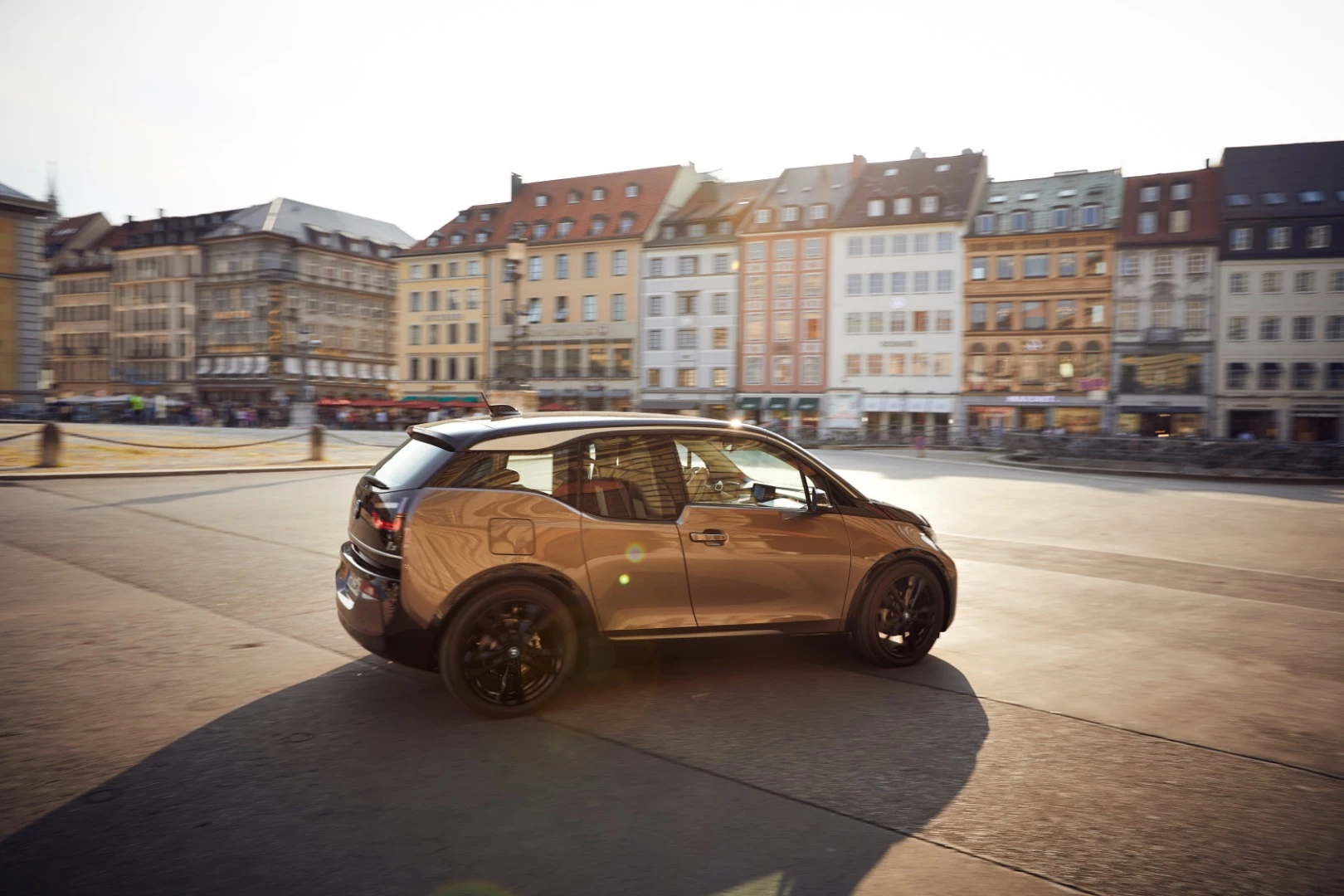 The BMW i3 has a range of 160 mi