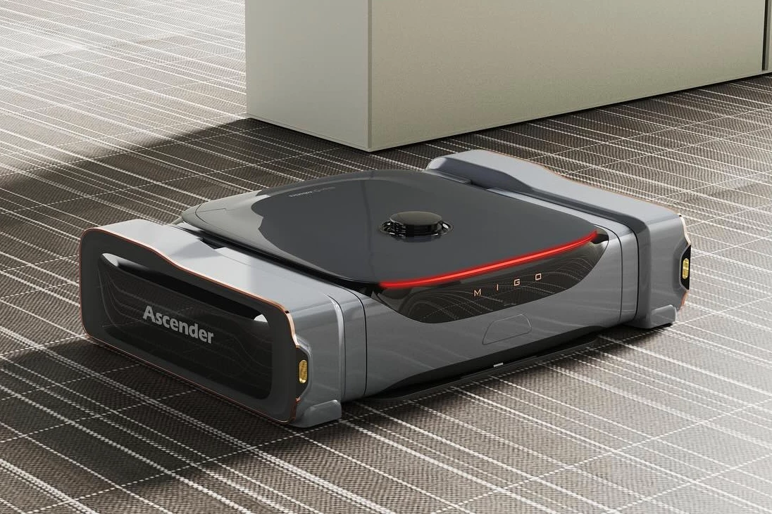 Because it's just 3.86 inches (98 mm) high, the Ascender can go underneath pieces of furniture such as couches