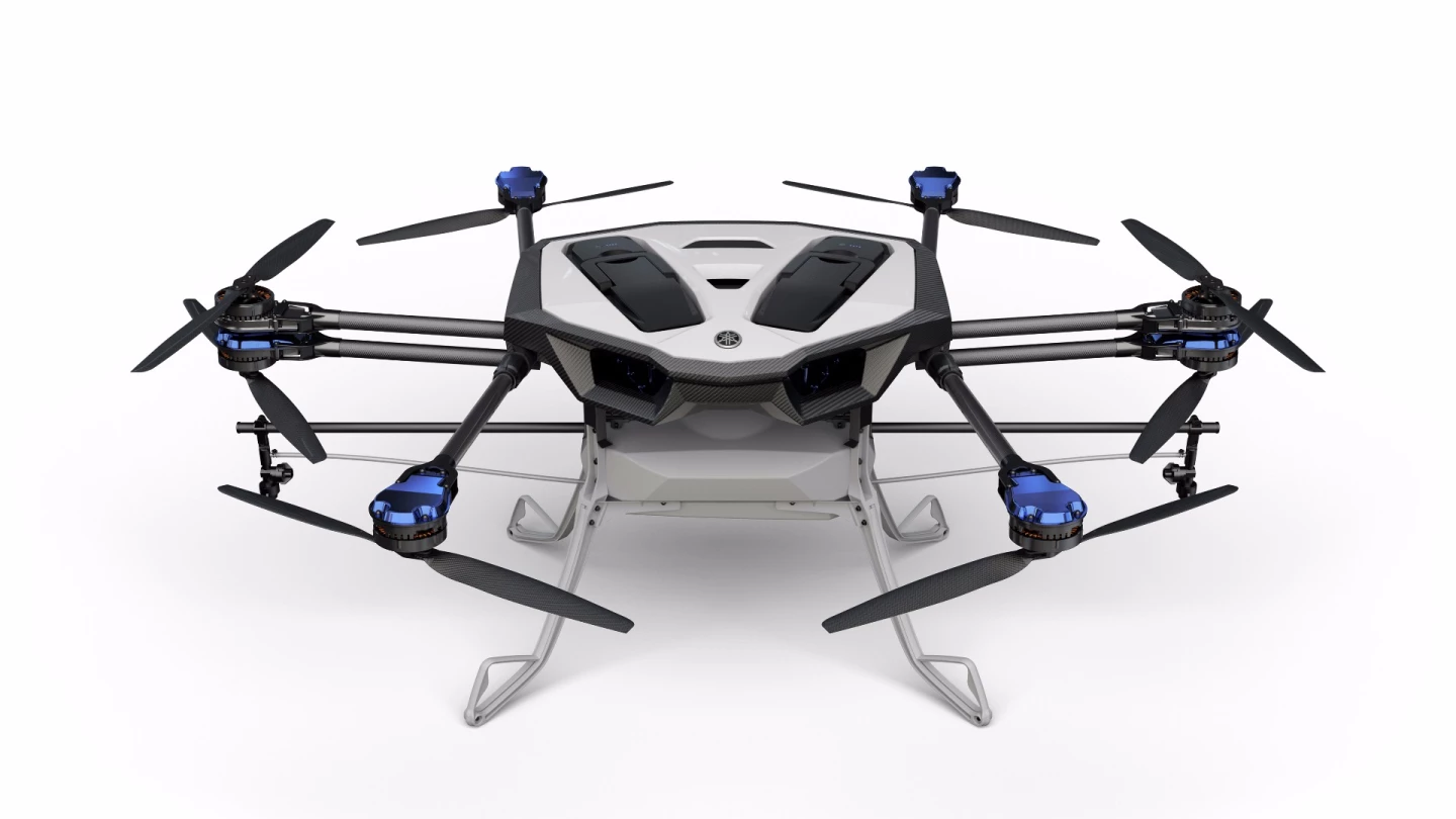 Yamaha will exhibit the YMR-01 prototype industrial multi-rotor drone at the 4th Next Generation Agriculture Expo Tokyo from October 11 to 13, 2017