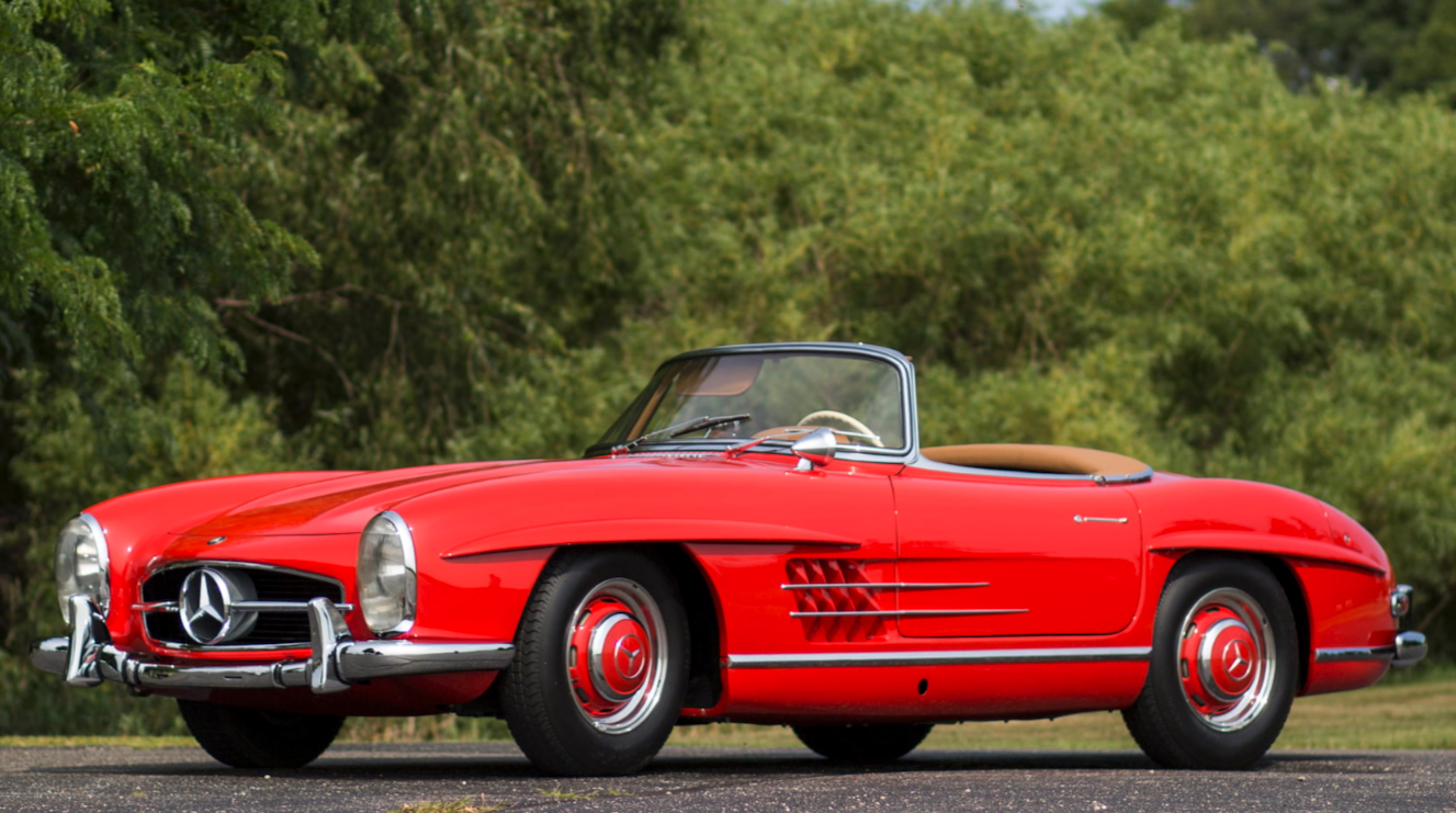2018 Monterey Car Week Auction Report | 1958 Mercedes-Benz 300SL Roadster | Sold for $1,072,500 | Estimate: from $900,000 to $1,200,000 | Auction: Mecum | Lot F116 | Official Description