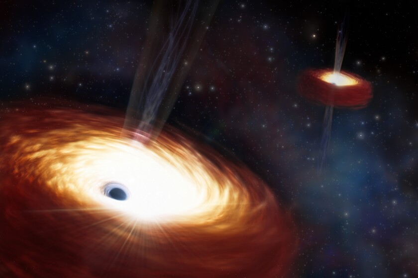 We've all experienced the regret of delaying action on someone special, but at least we can find solace in the fact that we didn't wait a quarter of all time that has ever passed. This is the duration over which sexual tension has been intensifying between two slowly orbiting supermassive black holes. The eventual merging of these black holes could have profound effects on the entire universe.