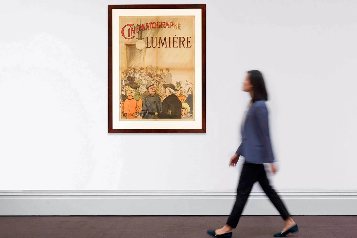 The other poster design for the Lumière Brothers landmark screenings at Paris' Grand Café appeared at a 2018 Sotheby’s London auction, causing considerable excitement among film aficionados. Bidding blew past Sotheby's official estimate of £40,000 to £60,000, eventually finishing on £160,000. That's US$206,850 based on the prevailing exchange rates of that day.