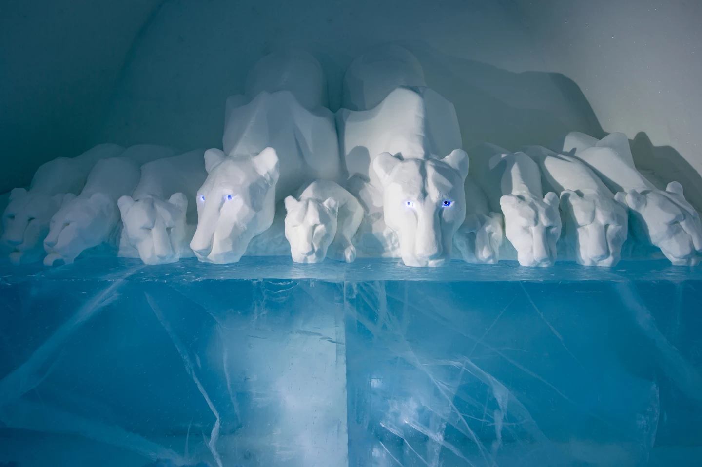 Clear Water was created by AnnaSofia Mååg and Niklas Byman. "In front of the pride, the towering lion," reads the description. "A Biblical allusion, the male embodies the border between good and evil, while the drinking dectet alludes to a much-celebrated art piece"