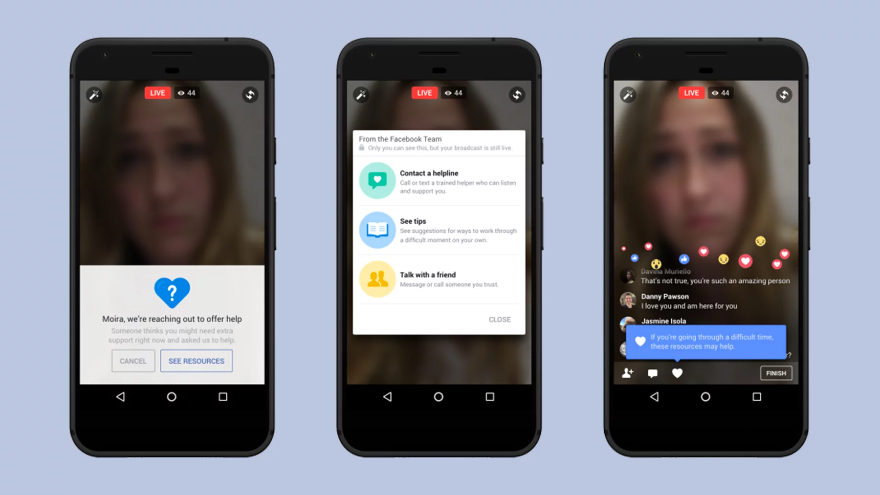 Facebook has amped up suicide prevention measures across its platforms, including putting AI to use detecting suicidal behavior