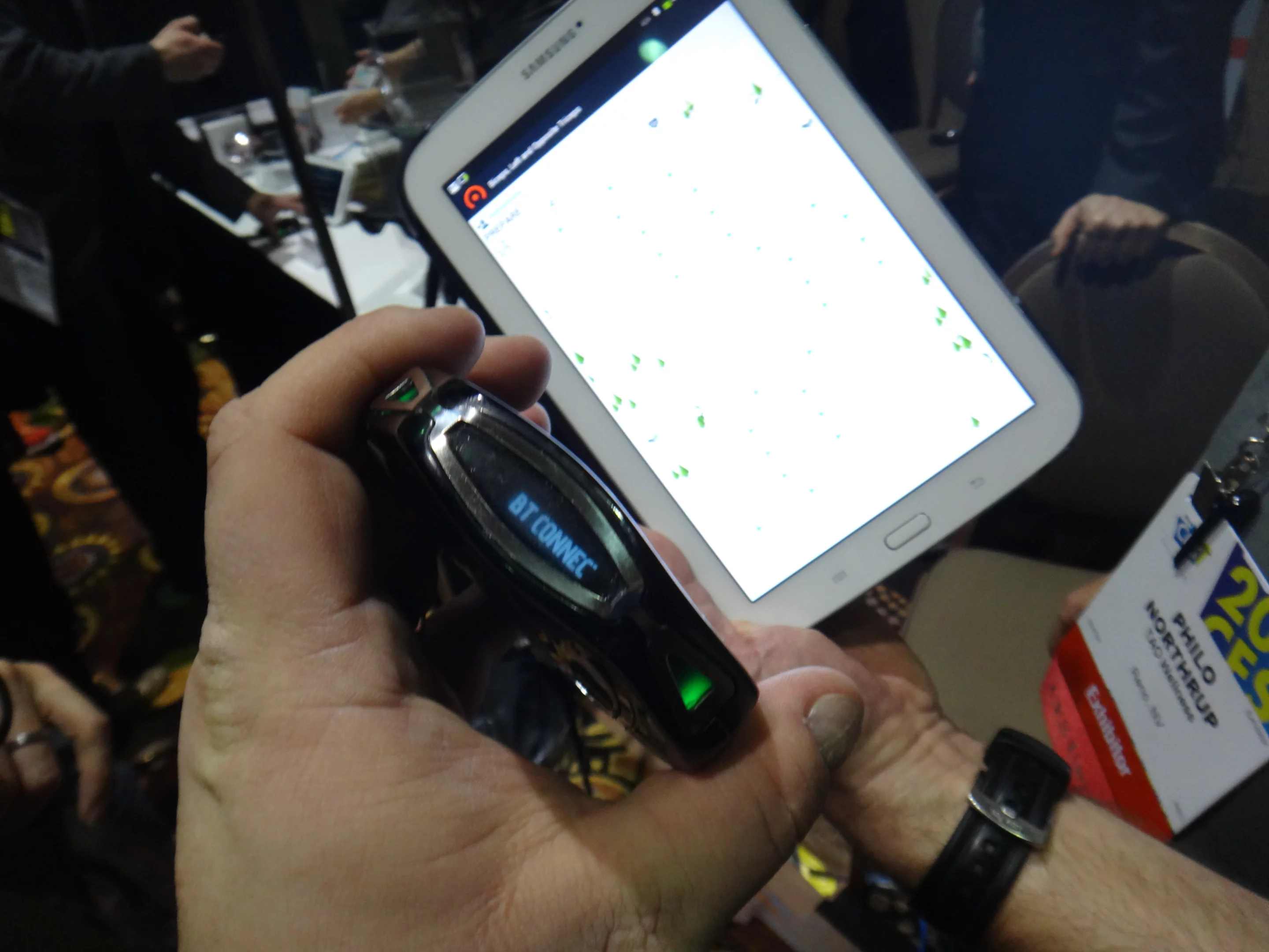 The WellShell's OLED screen