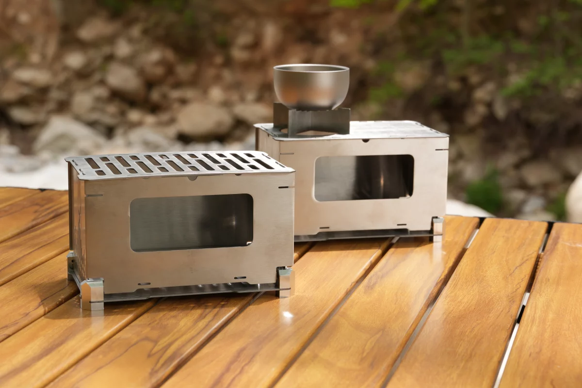 The FireNest stove in its Grill and Boil configurations
