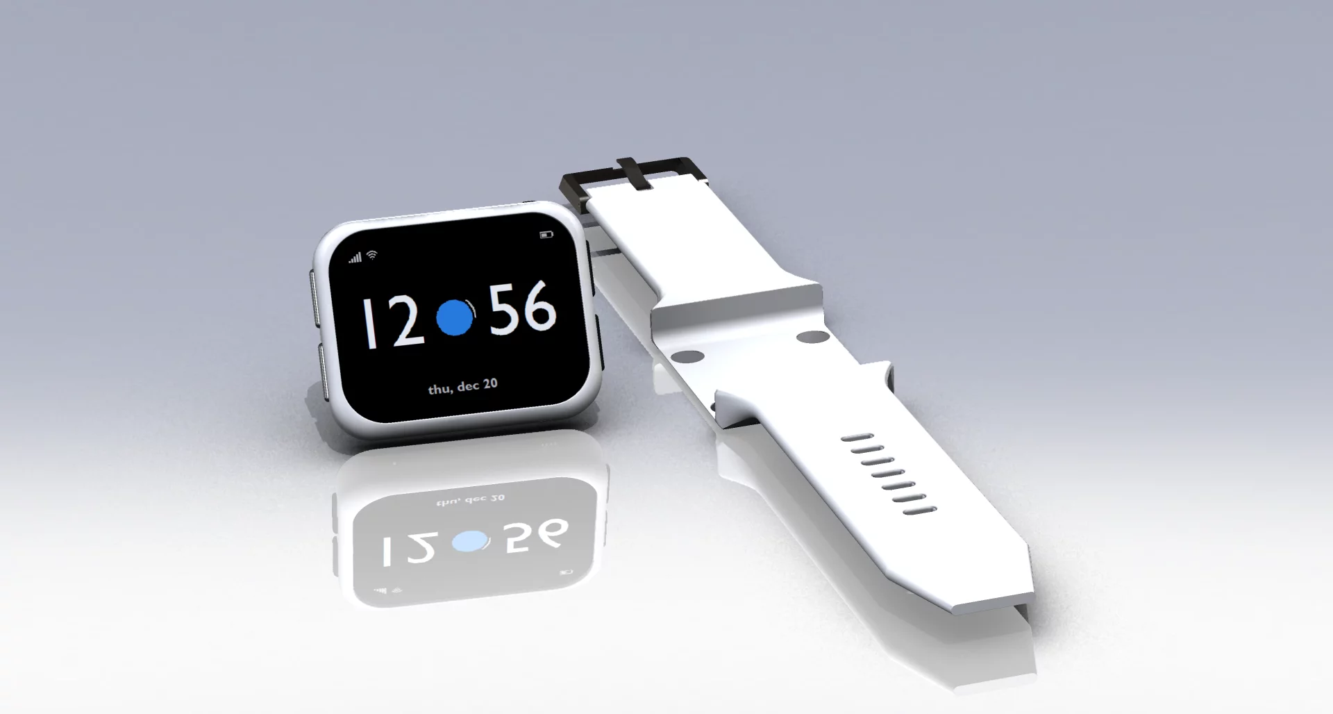 The watch face separates from the wristband, serving as a standalone phone and possibly clock