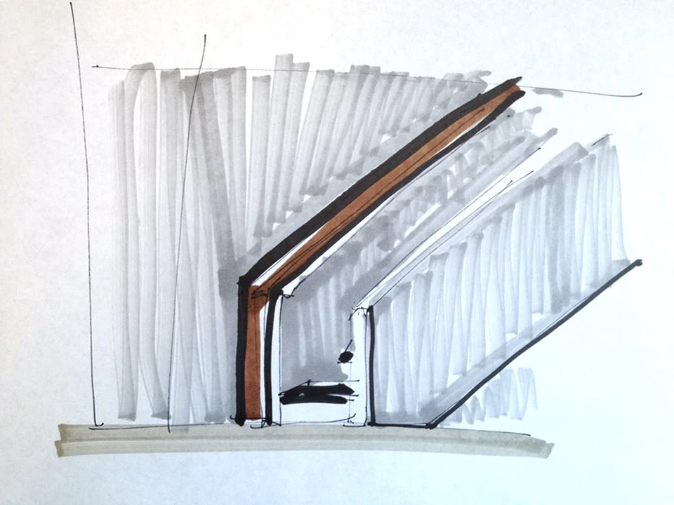 Architectural drawing of Casa Brutale