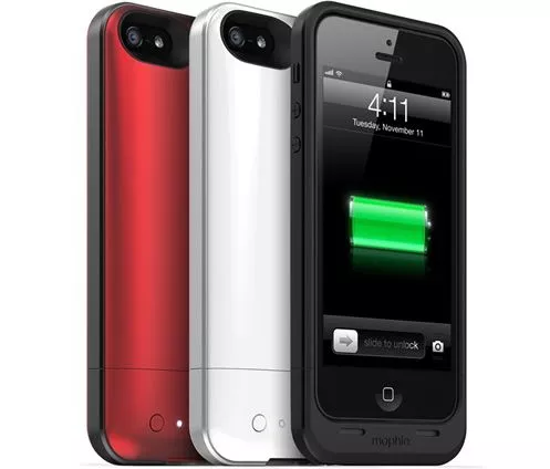 The mophie juice pack air in its three color choices