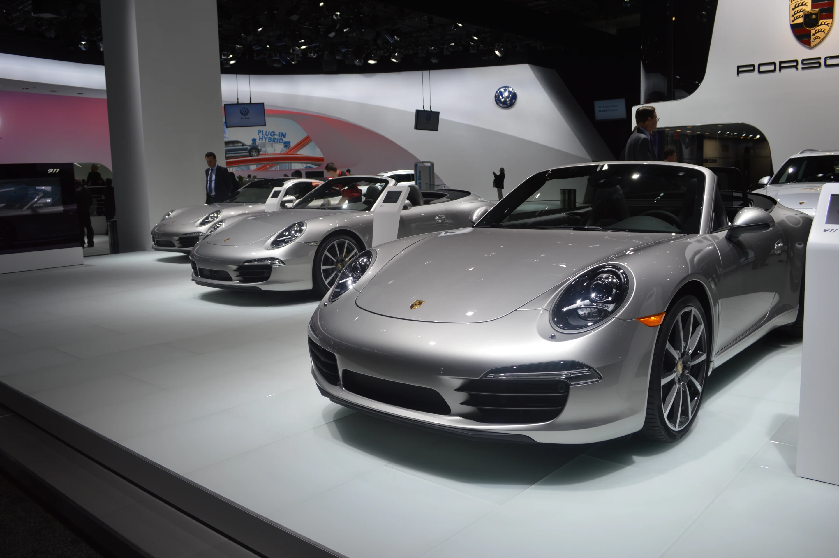 A peek at the Porsche booth