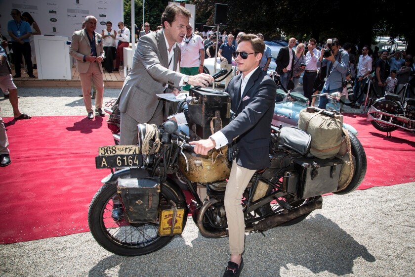 This 6 hp Puch 250cc single is not your traditional "Best of Show" motorcycle, but it fits the theme of the Concorso this year perfectly and it is authentic in every way. Presented by Italian motorcycle collector Max Reisch, the bike was used by his father, Peter Reisch, to ride from Vienna to Mumbai in India in 1933 with a pillion. Reisch and pillion passenger Herbert Tichy covered 13,000 kilometers, crossing the Balkans, Turkey, Syria, Iraq, Persia and Baluchistan on the way to India, with the trip documented in a book entitled India: The Shimmering Dream.