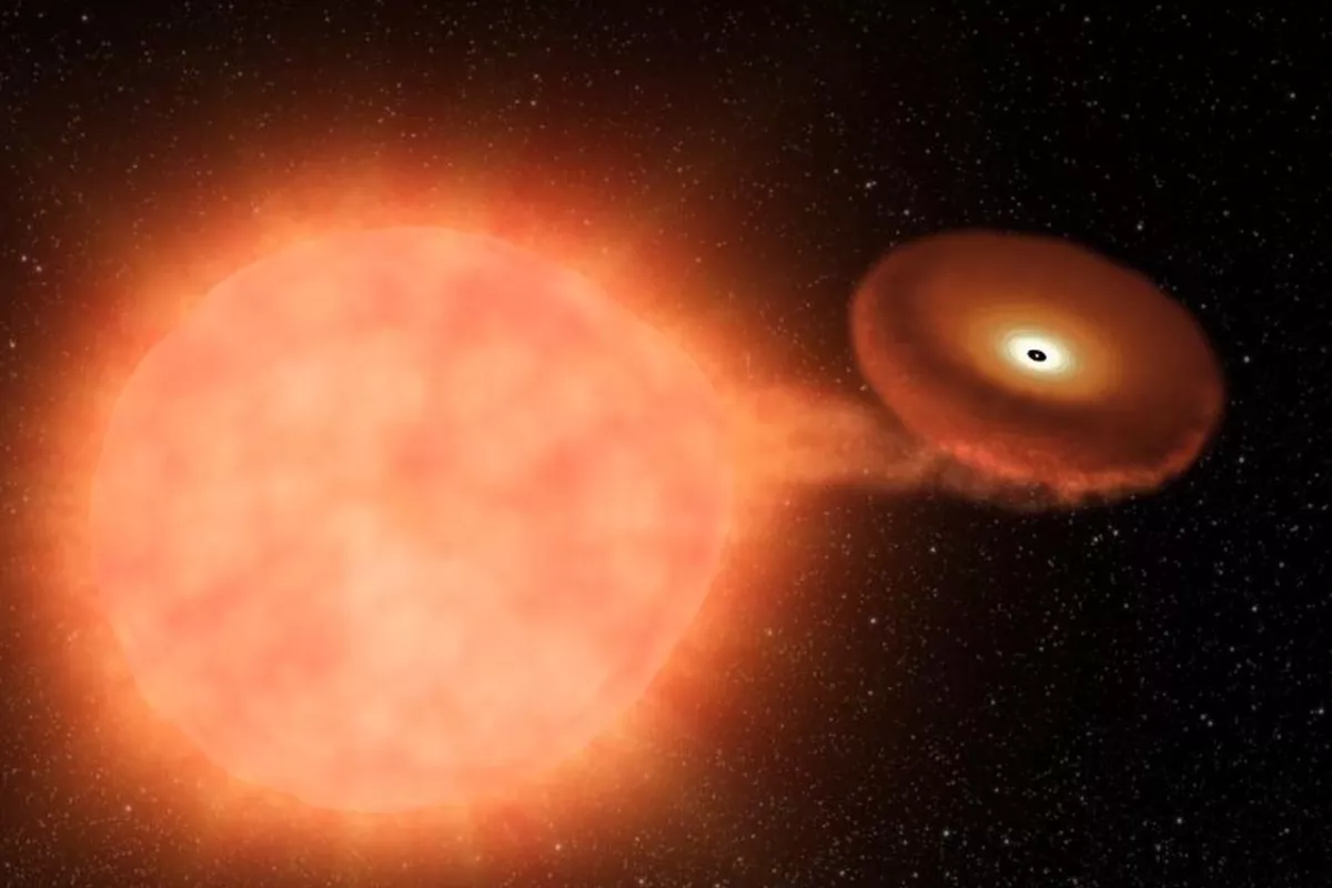 Artist's concept of a binary system set to go nova this century