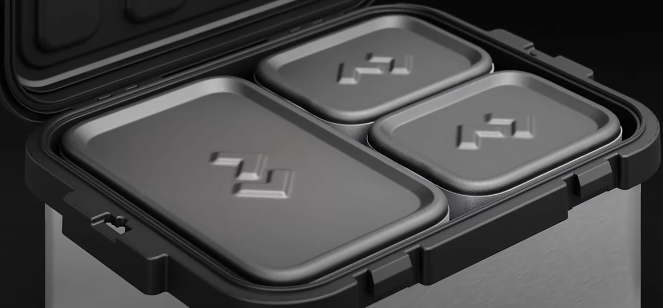 Go PAC soft storage containers work on their own or fit snugly inside the HC50 hard cargo box to provide organization