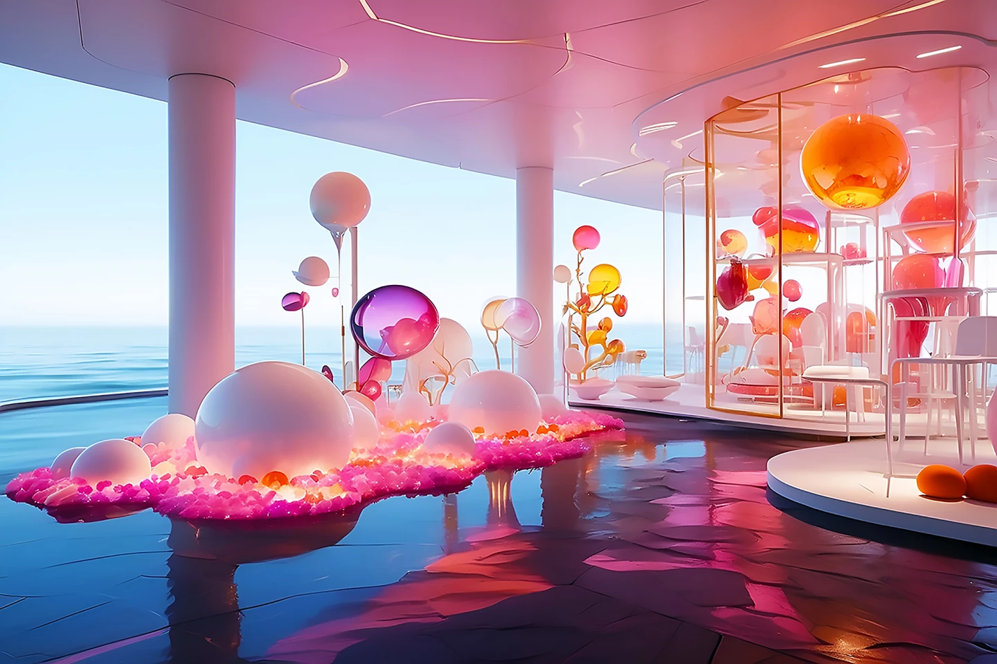 The Floating Glass Museum concept is the work of Luca Curci Architects, in collaboration with an international team of architects and designers