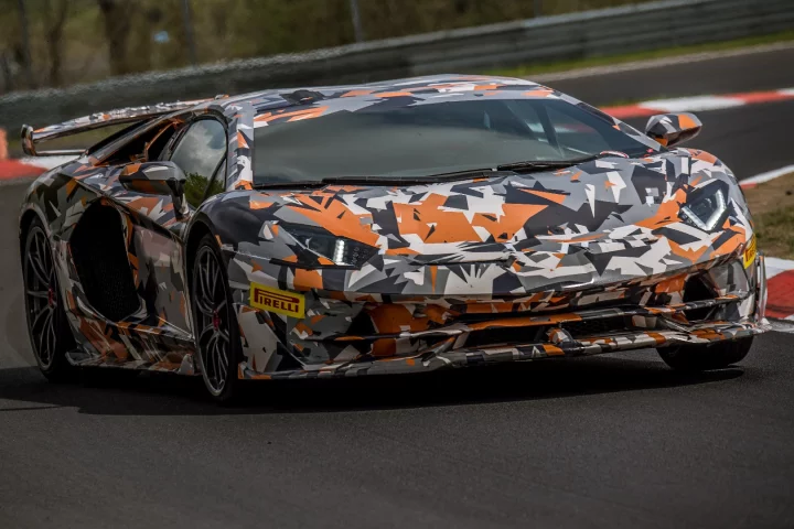 The new 6:44.97 time in the Aventador SVJ sets the current production vehicle record for the Nurburgring Nordshleife