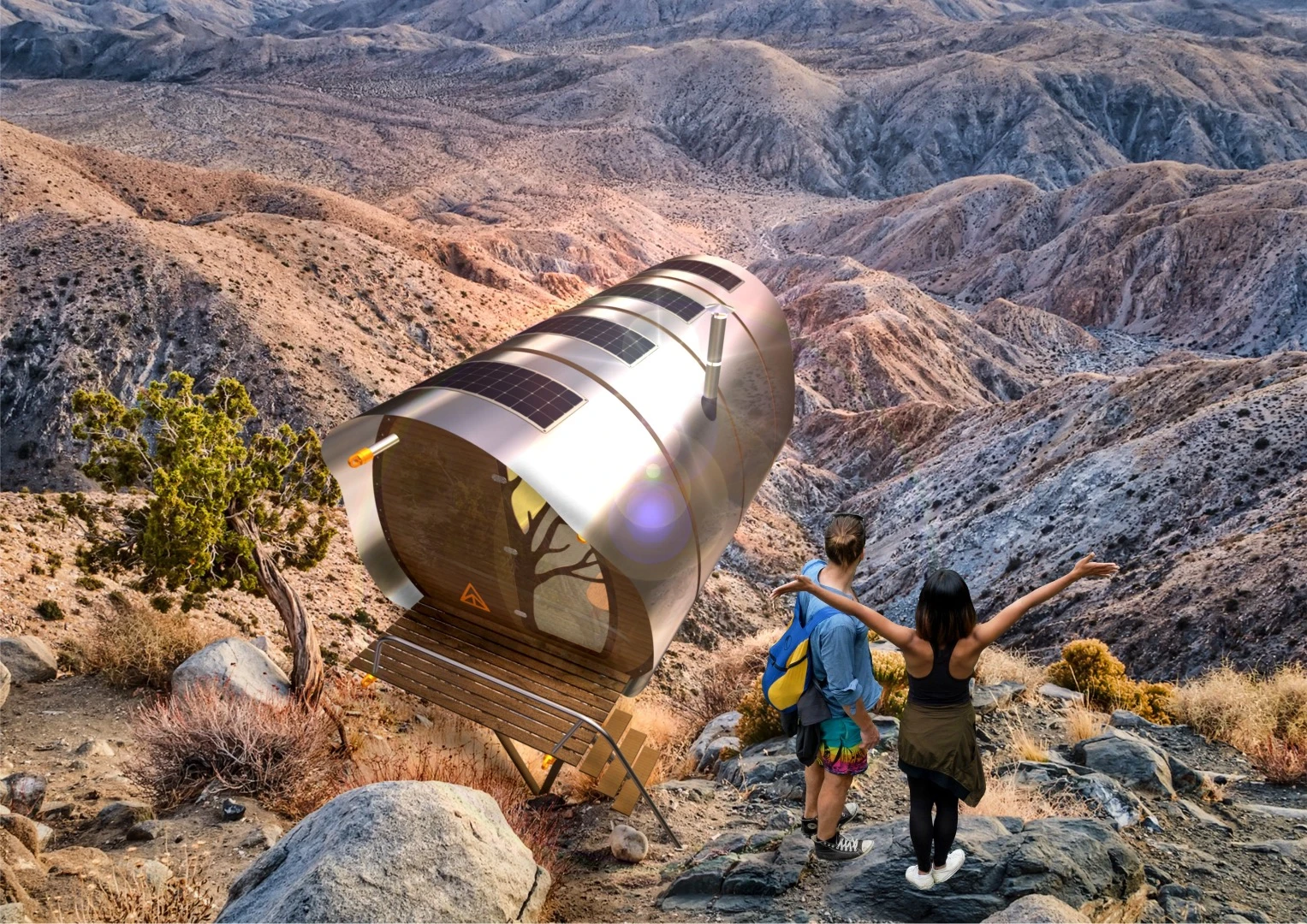 Tree Tents says that the Fuselage can be installed in extreme terrain